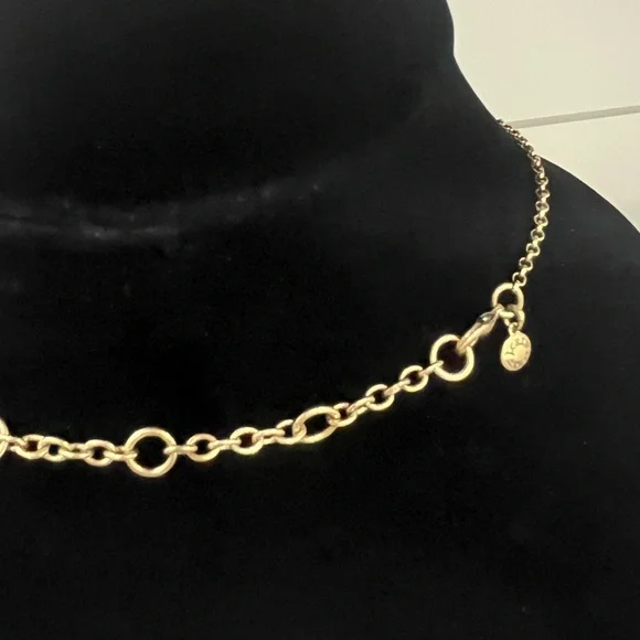 J. Crew AURORA BOREALIS RHEINSTONES  Flowers Gold Tone Statement Necklace - Picture 3 of 6